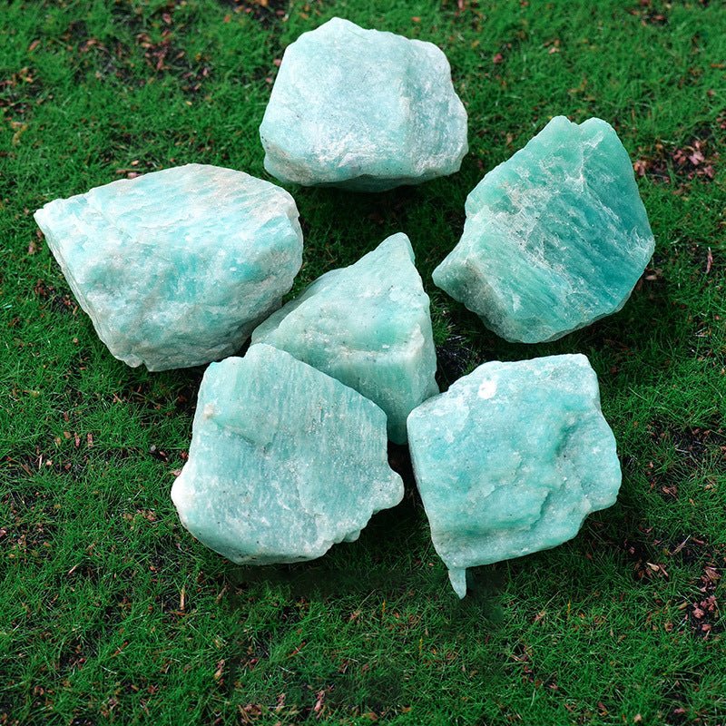 Amazonite raw stone for essential oil diffusion, encouraging truth and soothing communication
