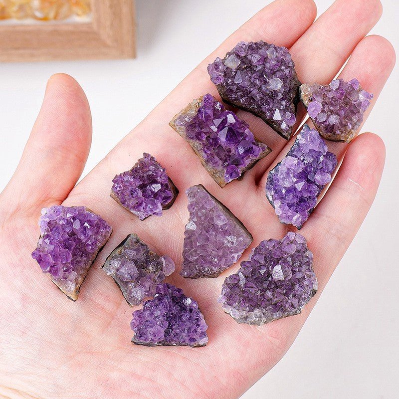 Amethyst cluster fragment essential oil diffuser for cleansing spaces and enhancing meditation