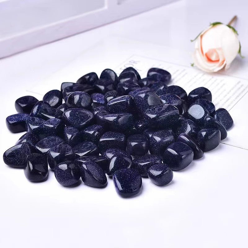 Blue Sandstone sparkly tumble stone for ambition and opportunity