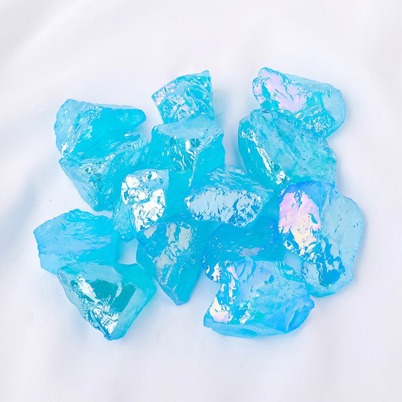 Electroplated Light Blue aromatherapy stone for serenity and peaceful communication