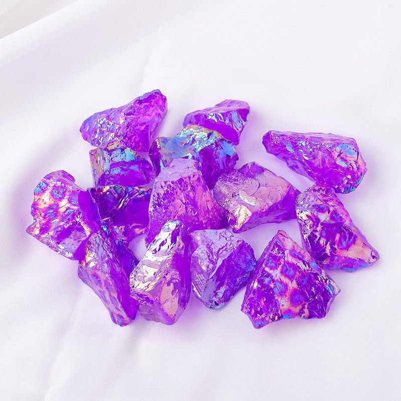 Electroplated Purple aromatherapy stone for spirituality, intuition, and royal energy