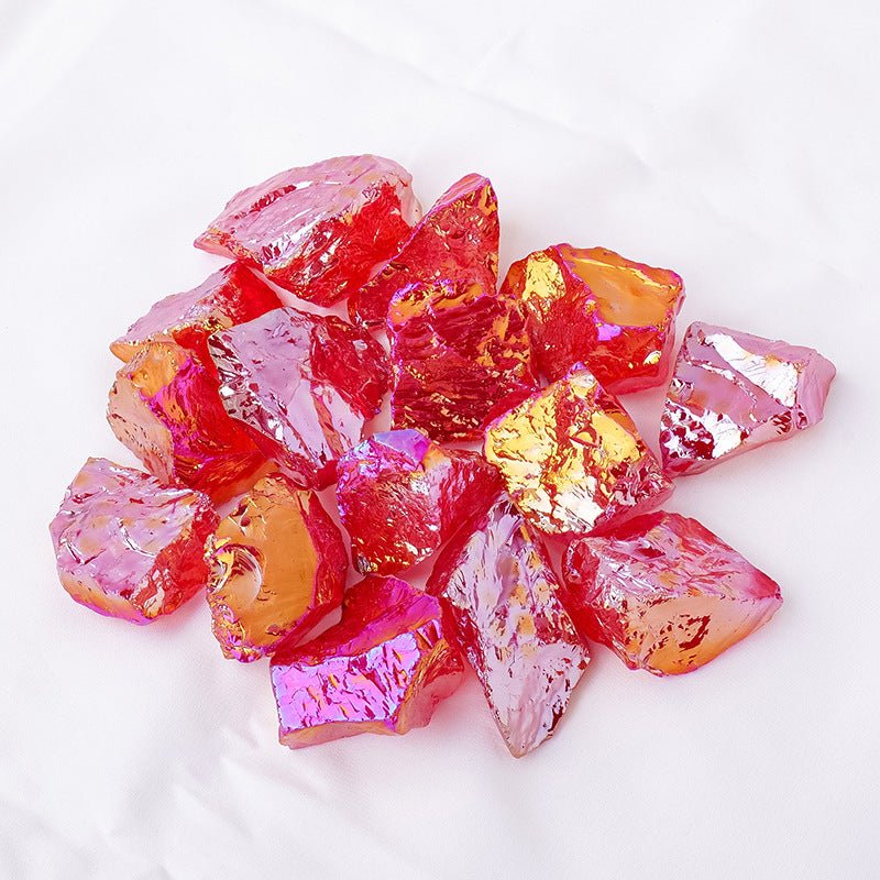 Electroplated Red essential oil diffuser stone for passion, action, and vibrant energy