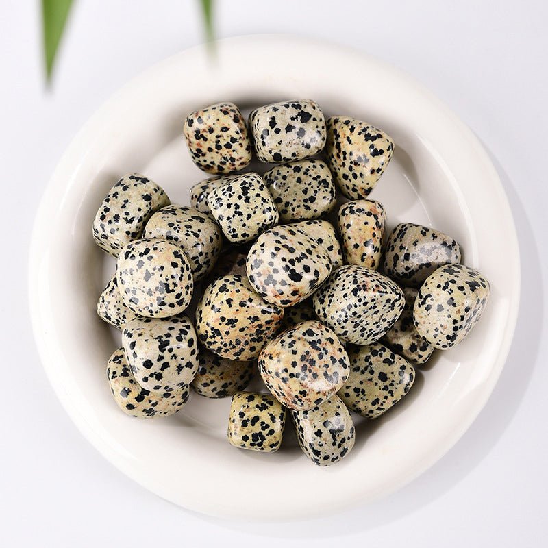Speckled Stone tumbles for balancing and stability