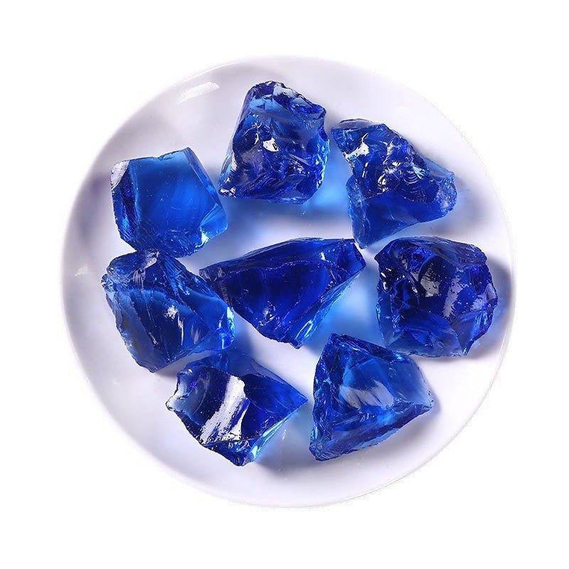 Dark Blue Glass aromatherapy stone for depth, intuition, and tranquil energy