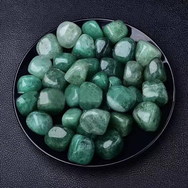 Green Strawberry Quartz tumble for growth and heart healing