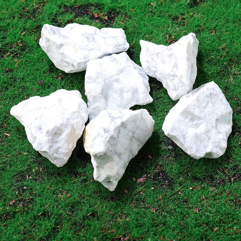 White Howlite natural aromatherapy stone for calming anxiety and enhancing mindful awareness