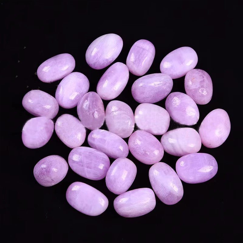 Kunzite pink-purple tumble stone for emotional healing and love