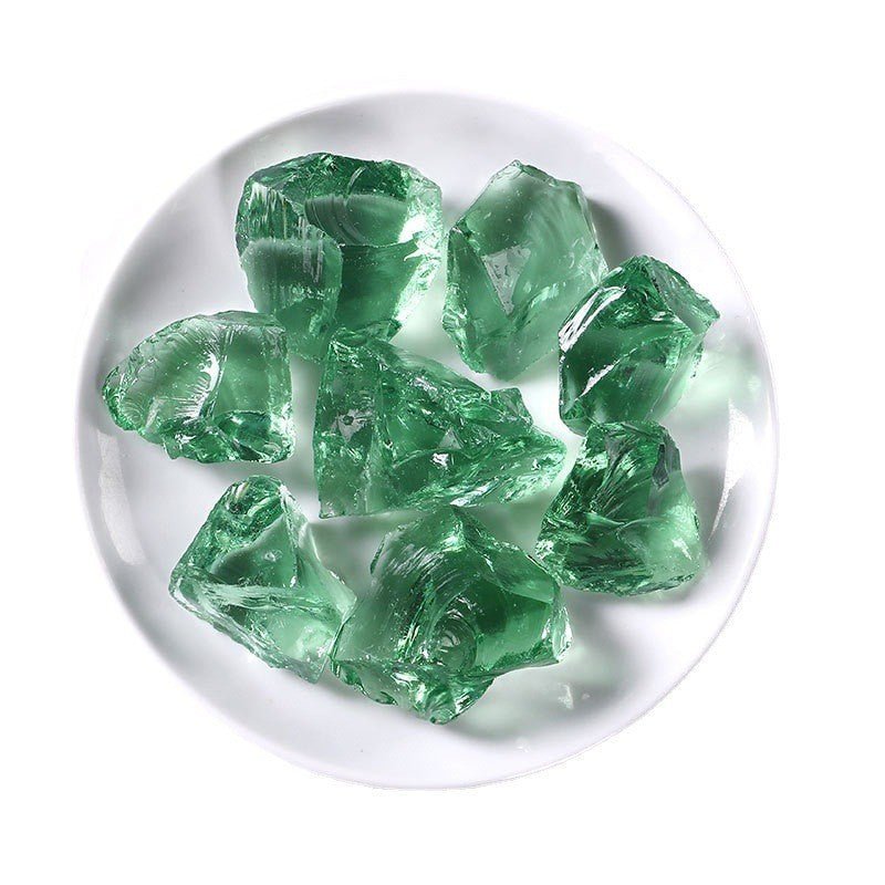 Light Green Glass essential oil diffuser stone for gentle healing, growth, and renewal