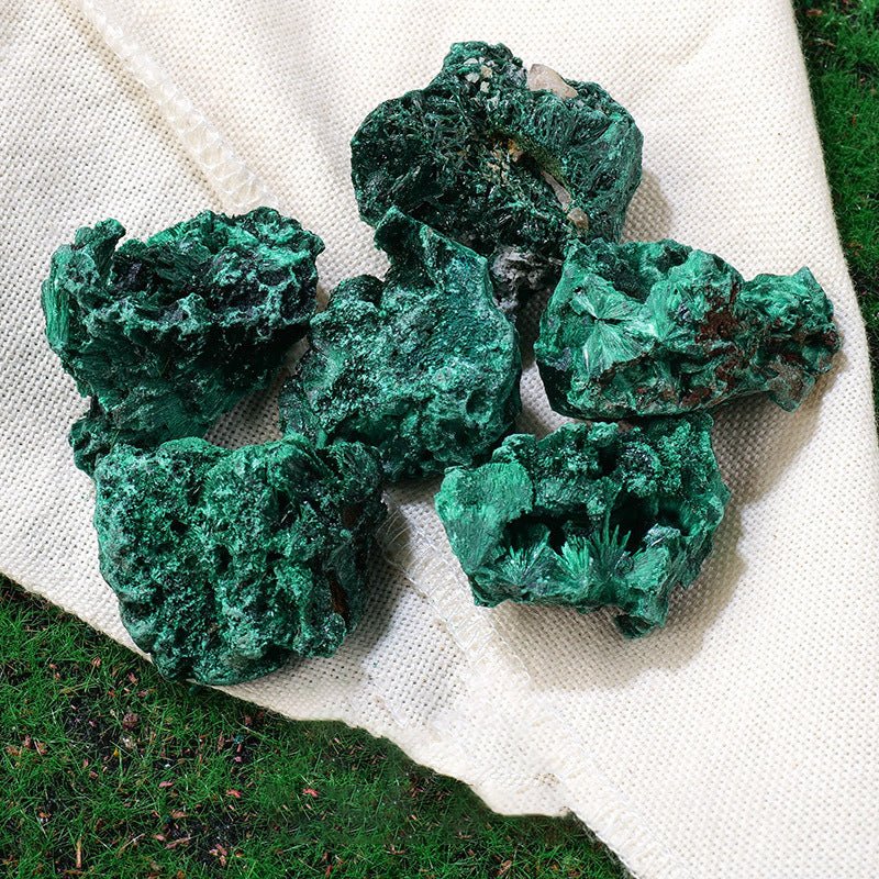 Malachite raw diffuser stone for transformation, heart healing, and absorbing negative energy