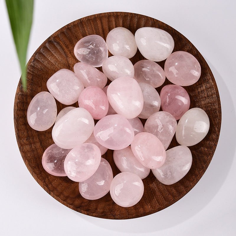 Pink Rose Quartz tumble stone for unconditional love and emotional healing