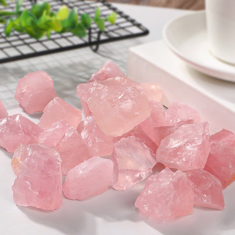 Transparent Pink Quartz aromatherapy stone for unconditional love and emotional harmony