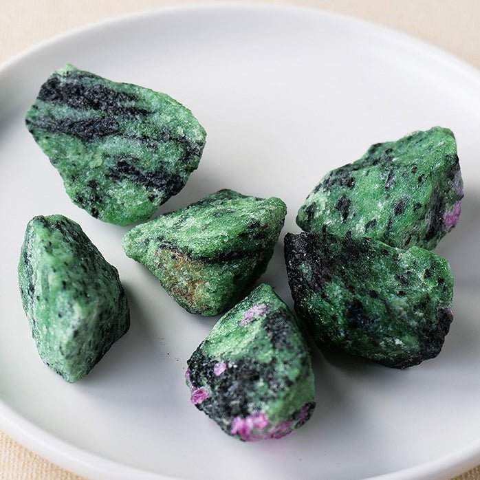 Red-Green Jade (Unakite) aromatherapy stone for balancing emotions and seeing the beauty within