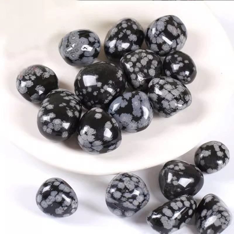 Snowflake Obsidian tumble stone for purity and balance