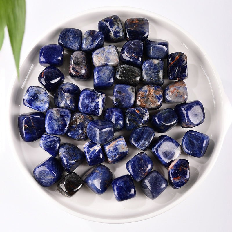 Blue Lace Agate tumbled stone for peaceful communication