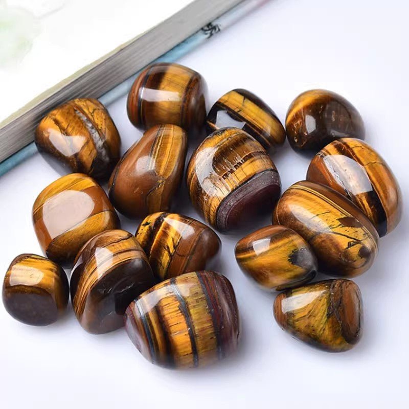 Golden Tiger's Eye tumbled stone for confidence and wealth