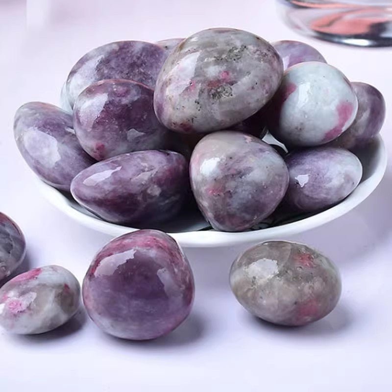 Watermelon Tourmaline tumble stone for heart chakra healing