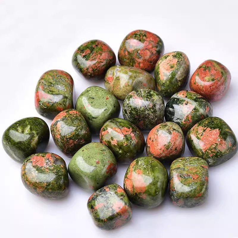 Green Flower Stone tumble for growth and connection to nature