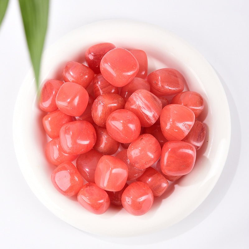 Watermelon Red stone tumble for heart healing and joy