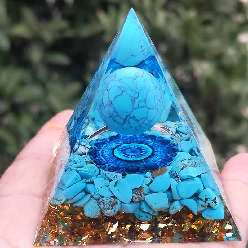 Natural Crystal Energy Pyramid for Meditation, Chakra Balancing & Desk Decor