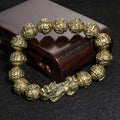 Wear this black obsidian Pi Yao bracelet with Om Mani Padme Hum for daily protection and abundance.