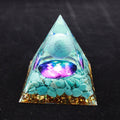 Aquarius Glow in the Dark Pyramid for innovation, community, and awakening. A unique and futuristic decor piece.