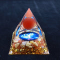 Glow in the Dark Aries Zodiac Pyramid for courage, initiative, and energizing the root chakra on your desk or car.