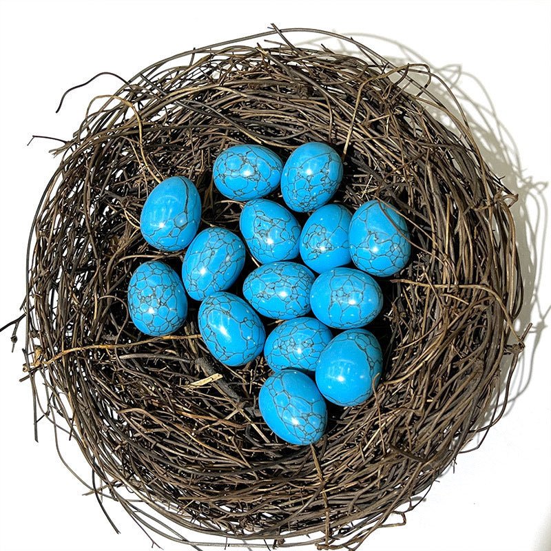 Blue Turquoise crystal egg for protection, communication, and spiritual alignment