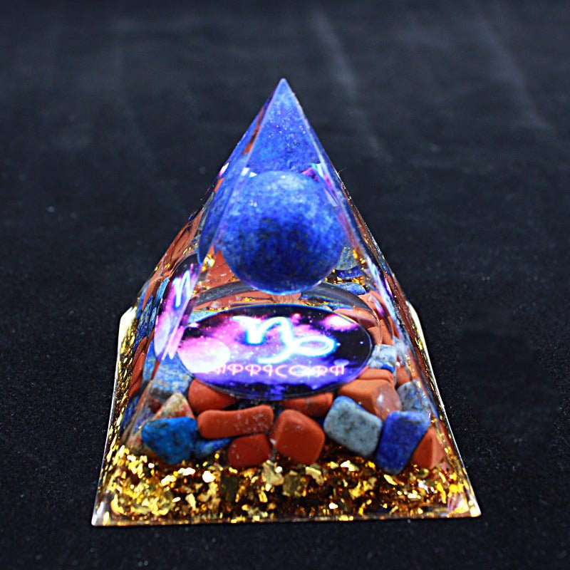 Capricorn Zodiac Glow Pyramid for ambition, discipline, and achieving long-term goals. Provides steady, grounding light.