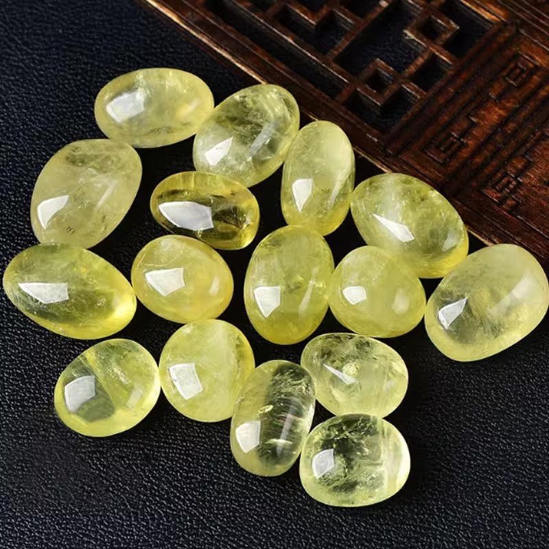 Citrine yellow tumble stone for success and abundance