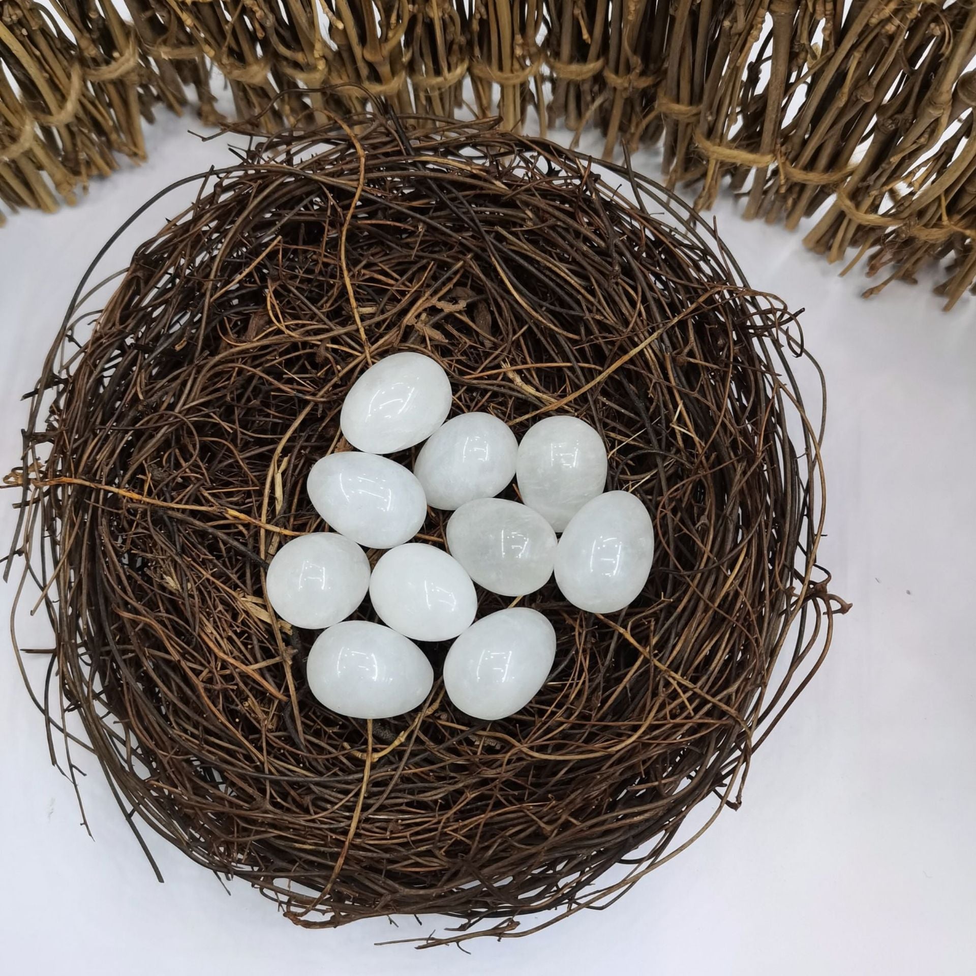 Polished Clear Quartz crystal egg for healing, meditation, and energy amplification