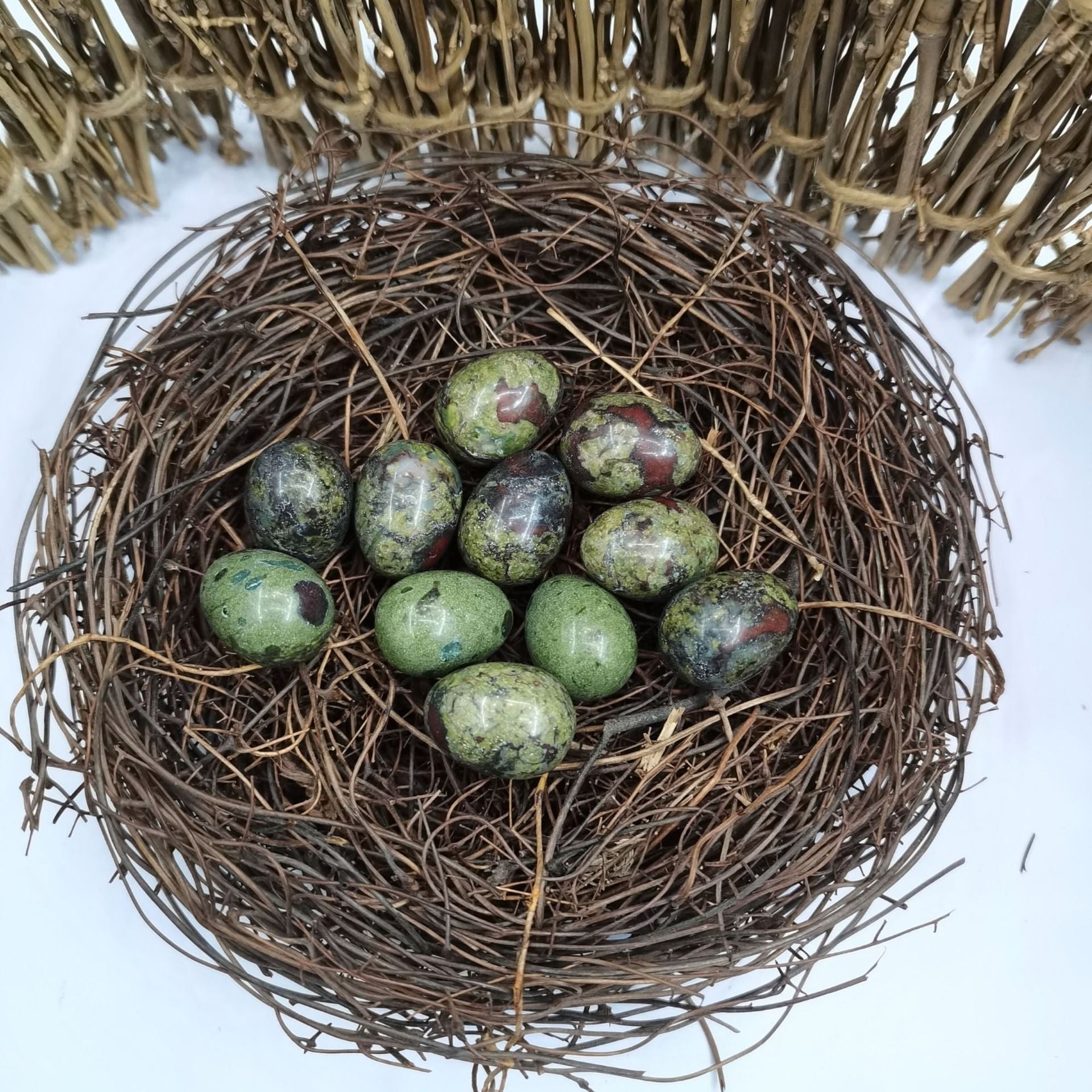 Dragon Blood Stone (Heliotrope) egg for courage, strength, and righteous action