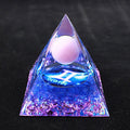 Gemini Zodiac Pyramid that glows in the dark, for enhancing communication, curiosity, and balancing the throat chakra.