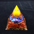 Leo Glow in the Dark Pyramid for boosting confidence, creativity, and personal power. A radiant desk accessory.