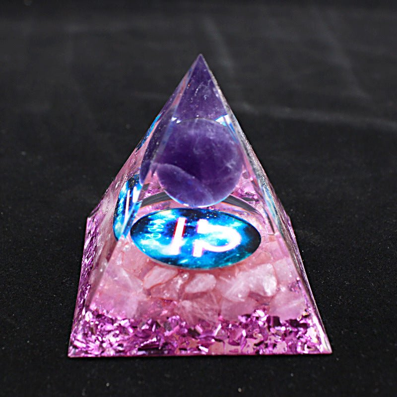 Libra Glow Pyramid for attracting harmony, balance, and relationships. A beautiful glowing ornament for any room.