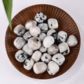 Indian White Moonstone tumbled stone for intuition and new beginnings