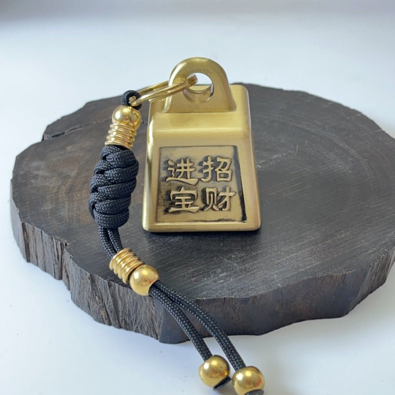 High-quality solid brass Feng Shui spinning weight, a sophisticated desk accessory for wealth.
