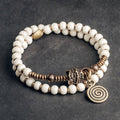 Stackable boho bracelet made of brass beads