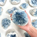 A serene Natural Celestite cluster for creating a sacred meditation space and promoting deep, tranquil states.