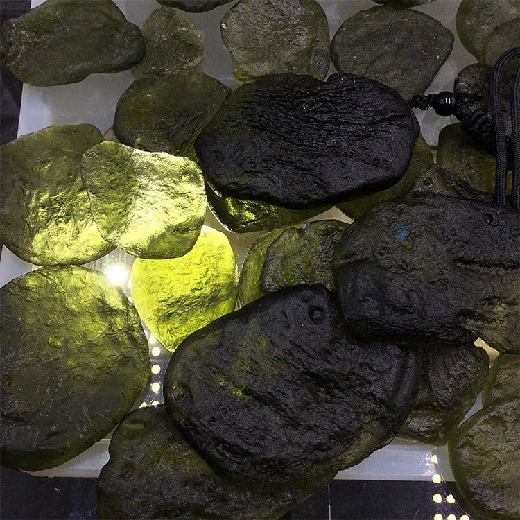 A key to spiritual awakening, this necklace holds a authentic raw Czech Moldavite stone to accelerate your journey.