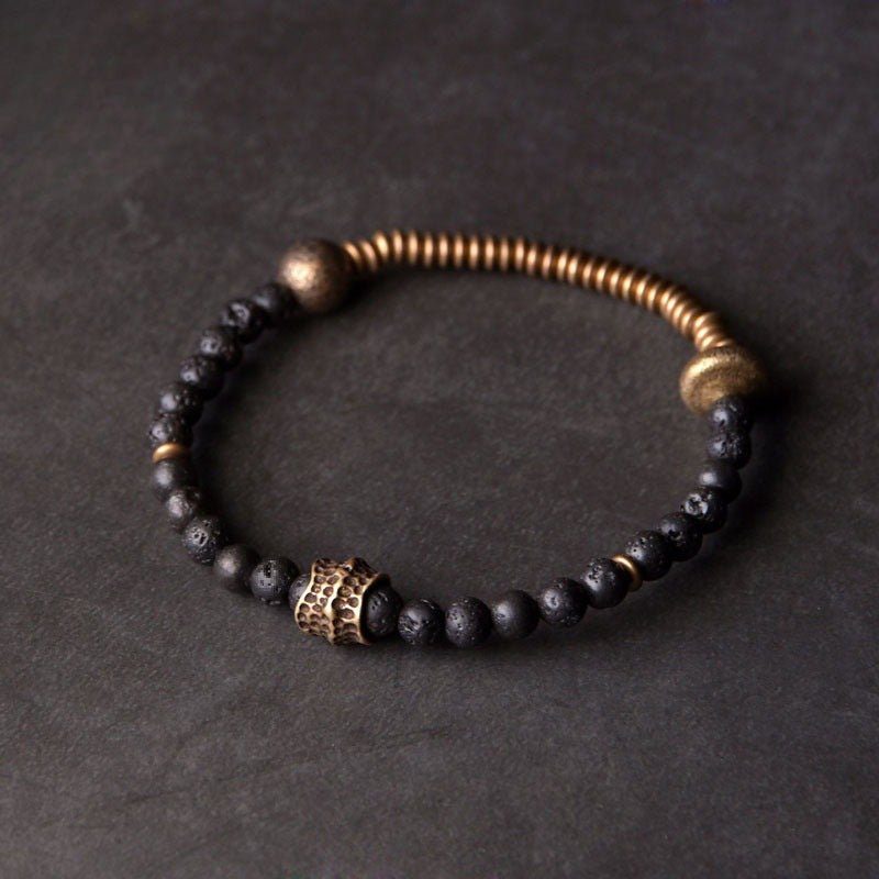 Lava stone essential oil bracelet for aromatherapy and grounding