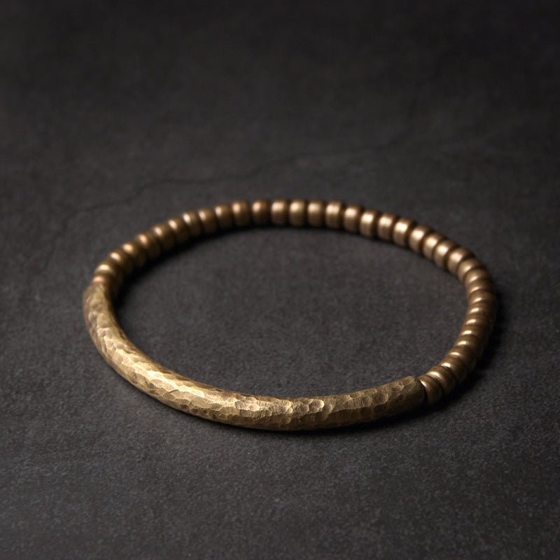 Handmade adjustable copper bracelet, minimalist stacking cuff