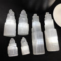 Create a sacred meditation space with this Natural Moroccan Selenite light tower, a self-cleansing obelisk for focus and purification.