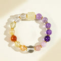 Wearable energy tool: This Super Seven bracelet balances the chakras and attracts abundance in all forms.