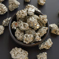 Chalcopyrite metallic crystal diffuser stone for abundance, energy, and breaking negativity