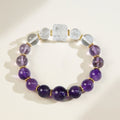 Super Seven 7-in-1 stone bracelet with a unique iridescent shine, promoting deep meditation and intuition.