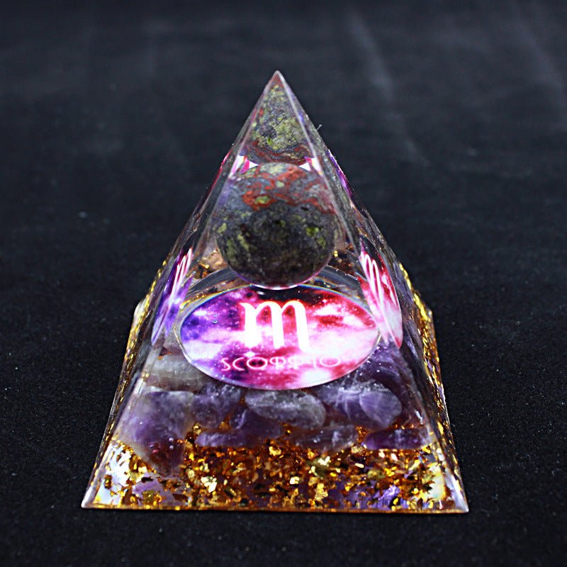 Scorpio Zodiac Pyramid that glows in the dark, for transformation, passion, and deepening your spiritual practice.