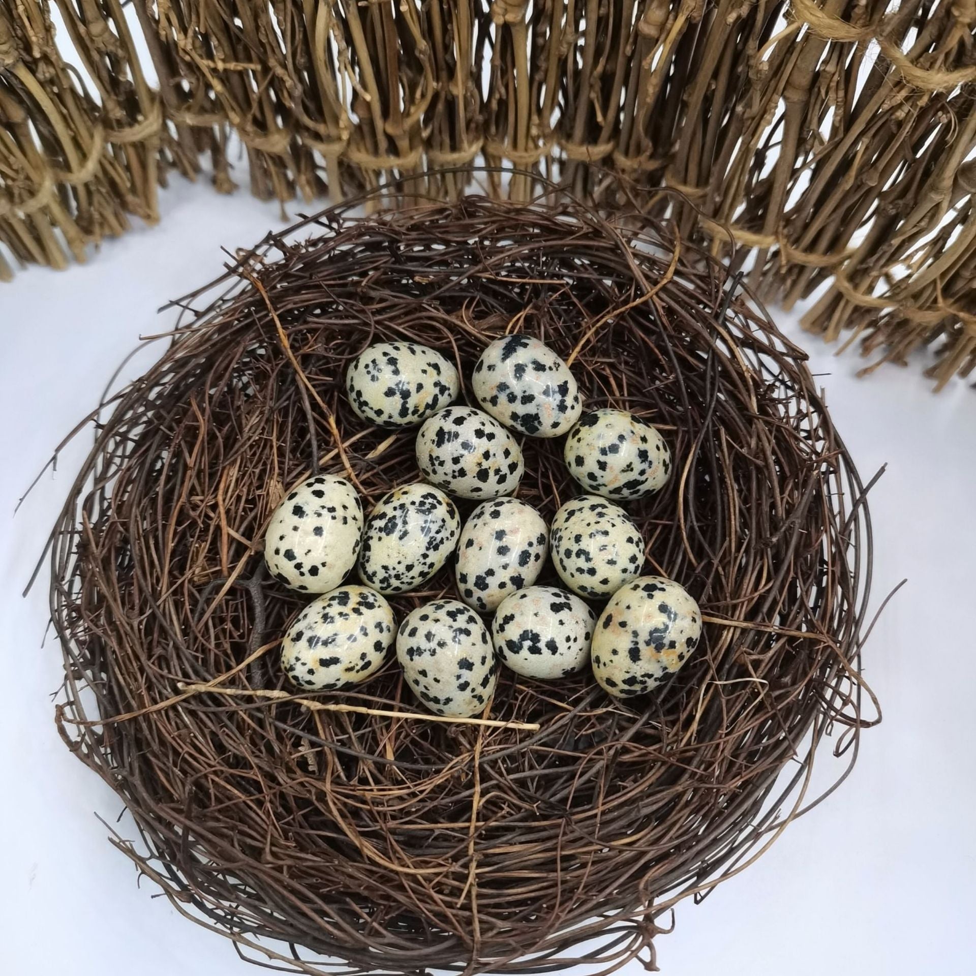Speckled Stone crystal egg for grounding, stability, and connection to the earth