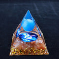 Taurus Glow Pyramid for stability, abundance, and grounding. This crystal pyramid glows softly for a calming energy.