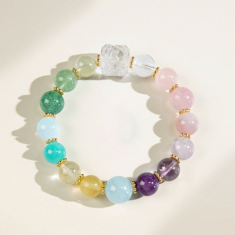 The ultimate crystal bracelet for manifesting desires, combining the power of seven sacred stones into one.