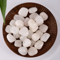 Polished Cotton White Quartz tumbles stone for meditation and energy cleansing